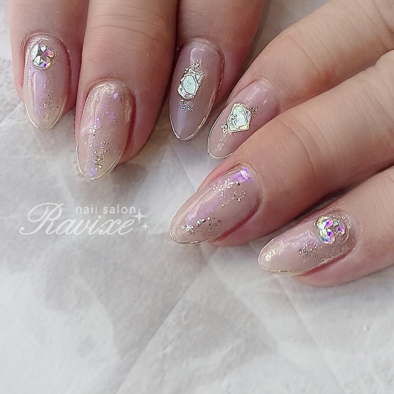 ハンド/シェル/オーロラ/大人/ジェルネイル - Ravixe Nailのネイル