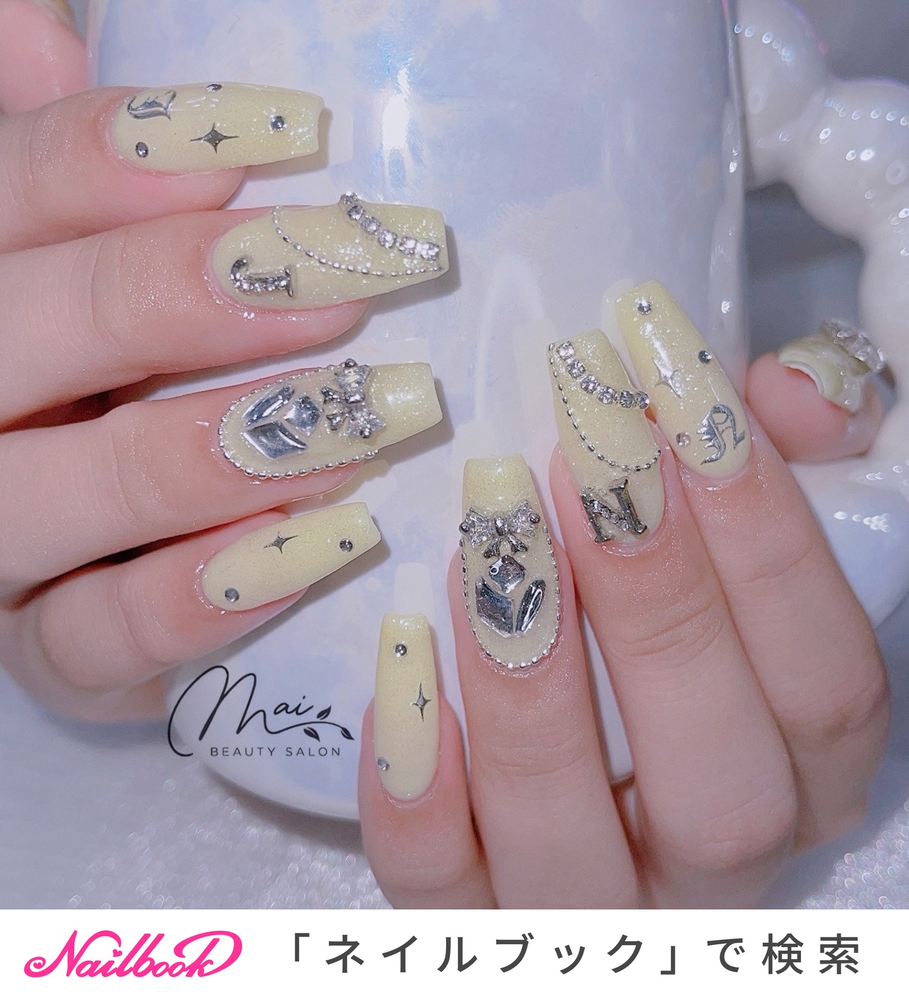 成人式/イエローのネイルデザイン｜ネイルブック