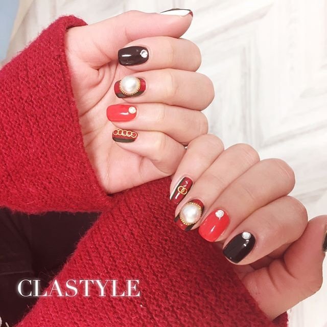 オールシーズン 旅行 ライブ ハンド パール Clastyle Nail Beautysalon のネイルデザイン No ネイル ブック