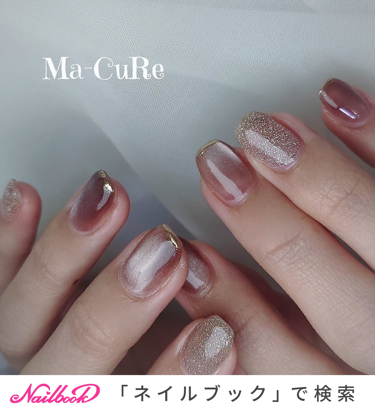 ハンド/マグネット/ピンクのネイルデザイン｜ネイルブック