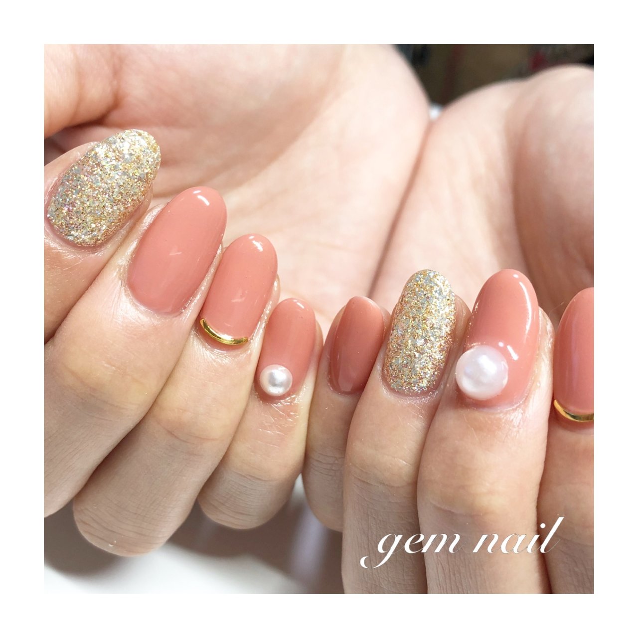 春 オールシーズン オフィス 女子会 ハンド Gem Nail24のネイルデザイン No ネイルブック