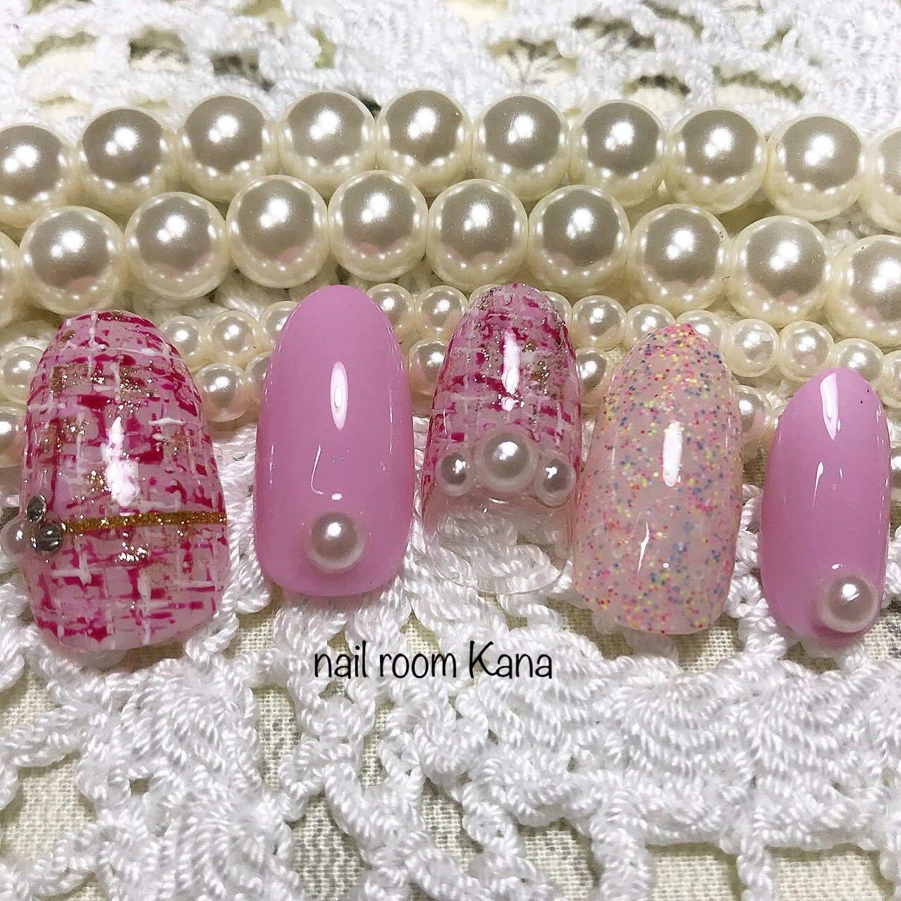 春 ツイード ネイルチップ Nail Room Kanaのネイルデザイン No ネイルブック