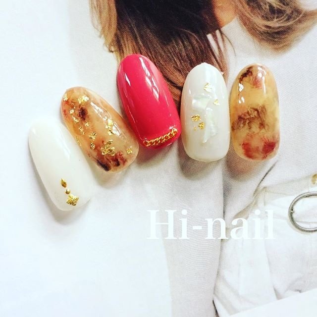 春 秋 冬 ハンド シェル Hi Nailのネイルデザイン No ネイルブック