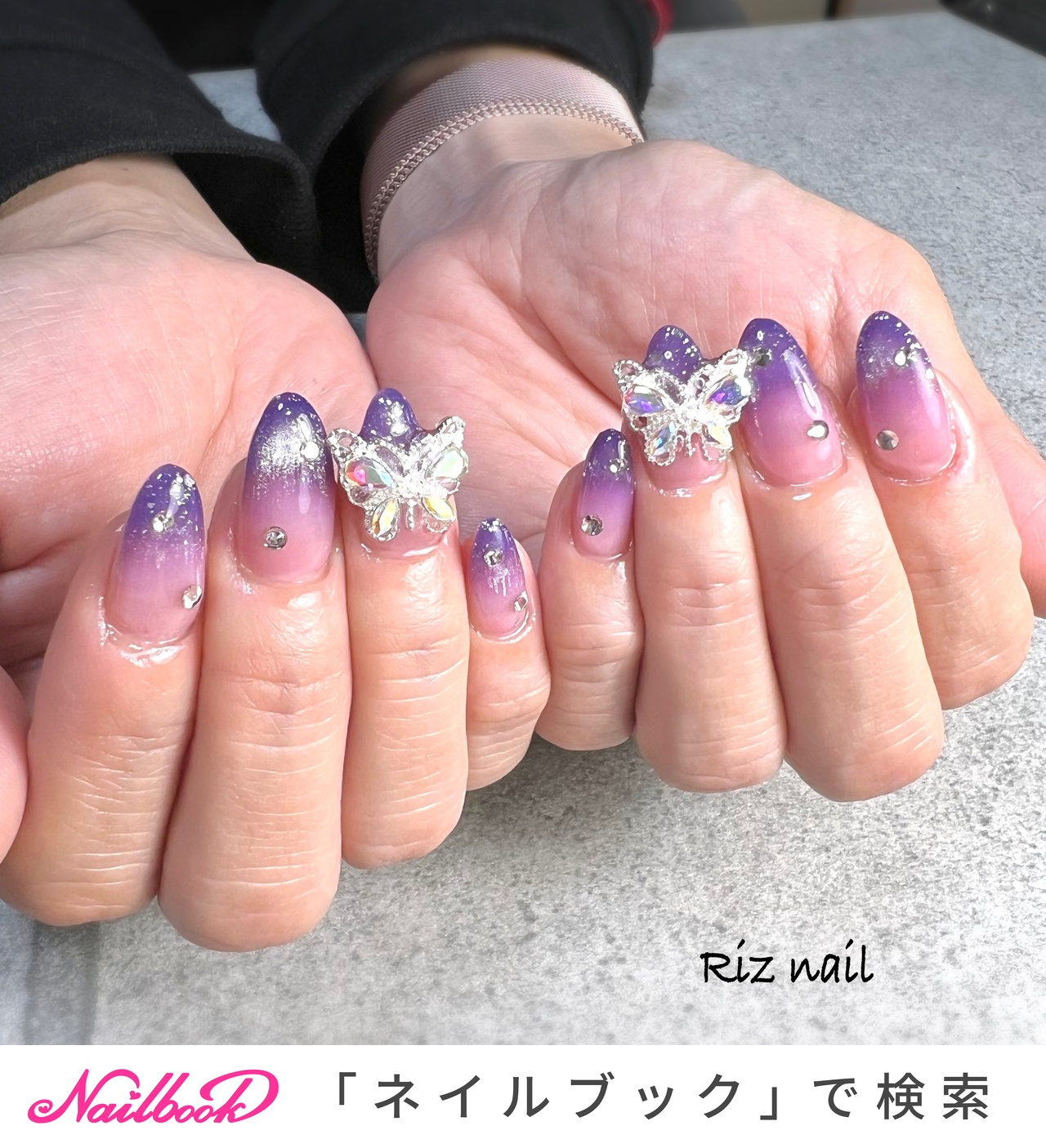 人気順｜キラキラネイル(キラキラ)/#蝶々ネイルのネイルデザイン
