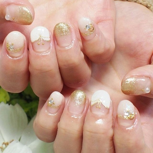 オールシーズン 浴衣 パーティー 女子会 ハンド Whitecat Nailのネイルデザイン No ネイルブック