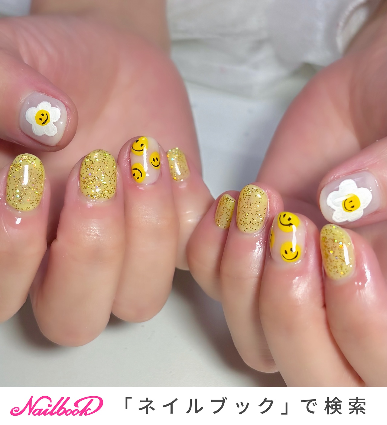 フラワー/#ニコちゃんネイルのネイルデザイン｜ネイルブック