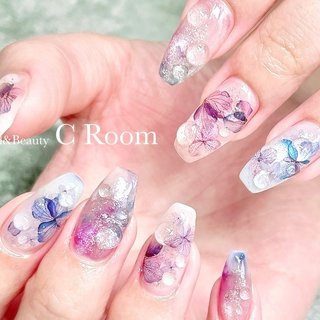 フラワー/ニュアンスのネイルデザイン｜ネイルブック