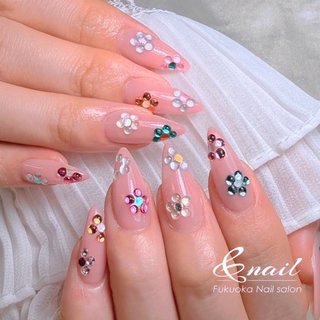 フラワー/#ワンホンネイルのネイルデザイン｜ネイルブック