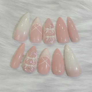 バレエコアのネイルデザイン｜ネイルブック