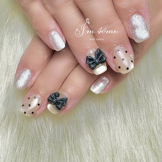 秋/ハンド/マグネット/ちゅるん/ミディアム - hitomiのネイルデザイン