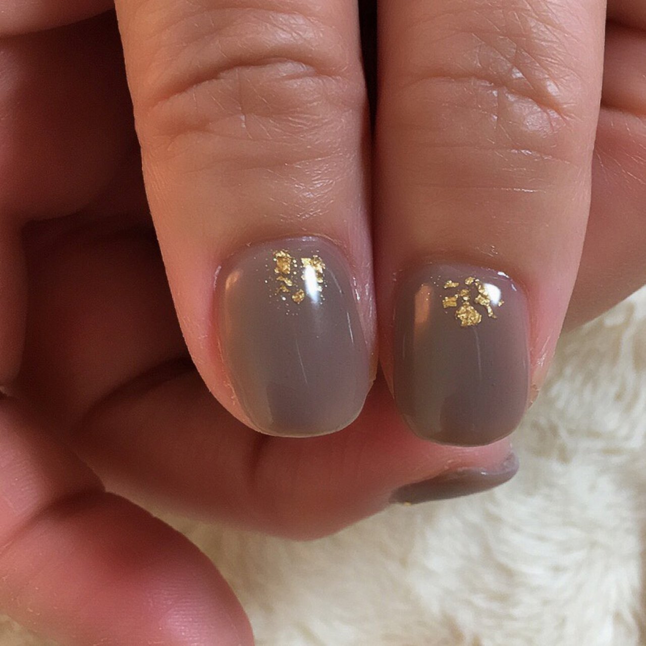 オフィス ハンド ワンカラー ショート ブラウン 花音サロンのネイルデザイン No ネイルブック