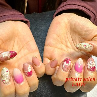 卒業式/ポイント/桜ネイルのネイルデザイン｜ネイルブック