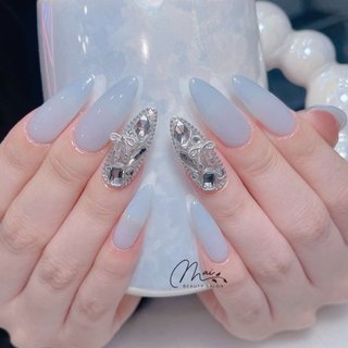 シェル(貝殻)/#マグネットフレンチのネイルデザイン｜ネイルブック