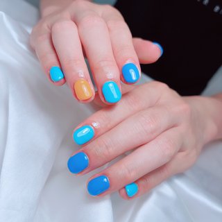 夏/イエロー - Nailsalon Spina 琴美🐍のネイルデザイン[No.8124140