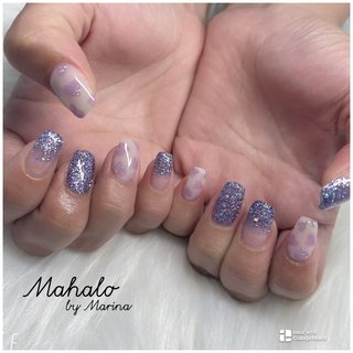 パープル(紫)/#量産型ネイルのネイルデザイン｜ネイルブック