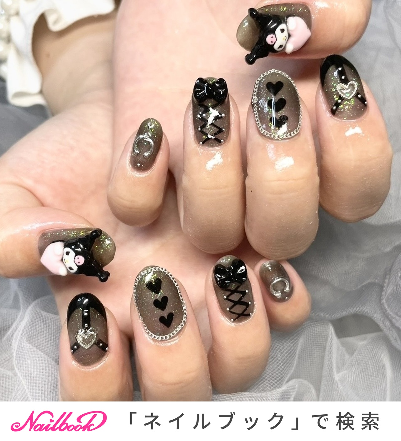 チェック/モノトーン/ワンホンネイルのネイルデザイン｜ネイルブック