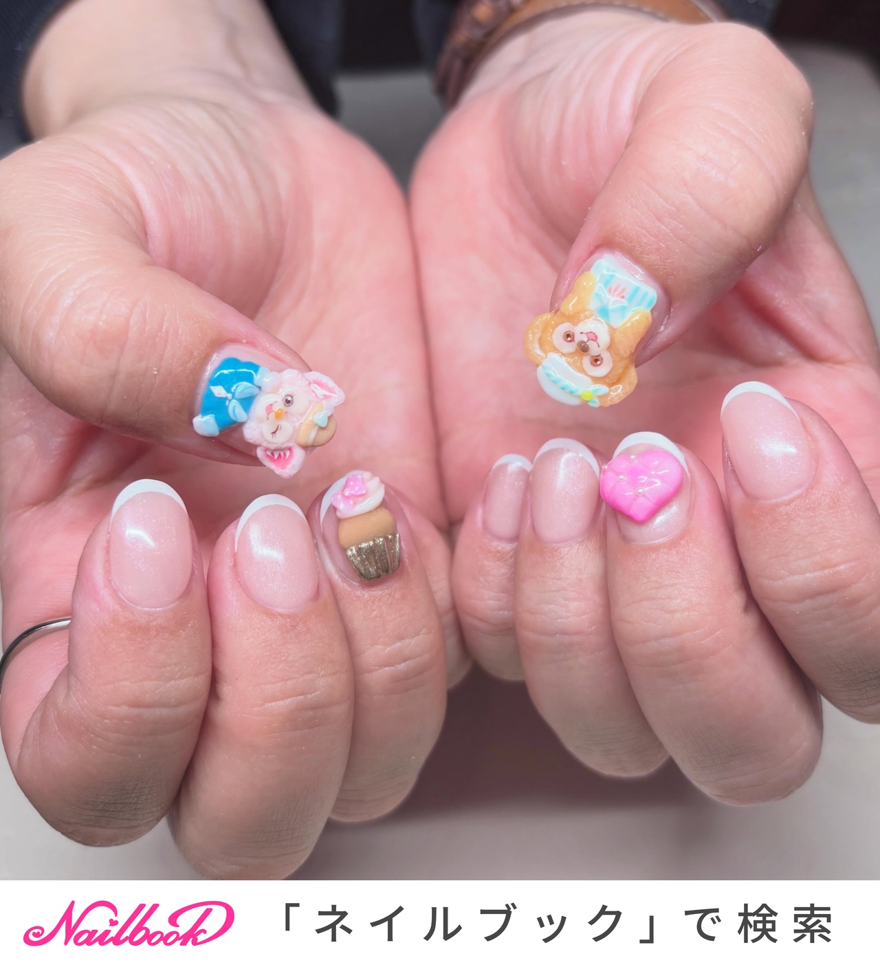 ダッフィーネイルのネイルデザイン｜ネイルブック