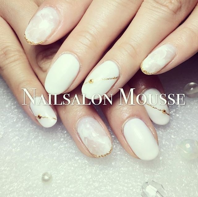 夏 冬 ブライダル ハンド ワンカラー Nailsalon Mousseのネイルデザイン No ネイルブック