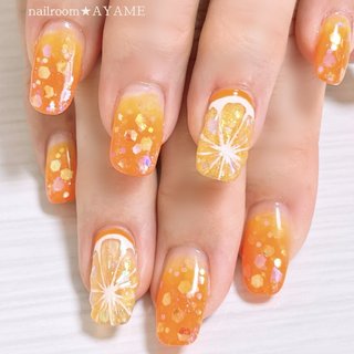 梅雨/ハンド/フラワー/ミディアム/オーバル - aya. [nailroom AYAME]の
