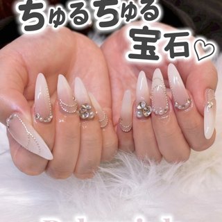 ワンホンネイル(ワンホン/中国ネイル/中華ネイル)/#Vカットストーンの