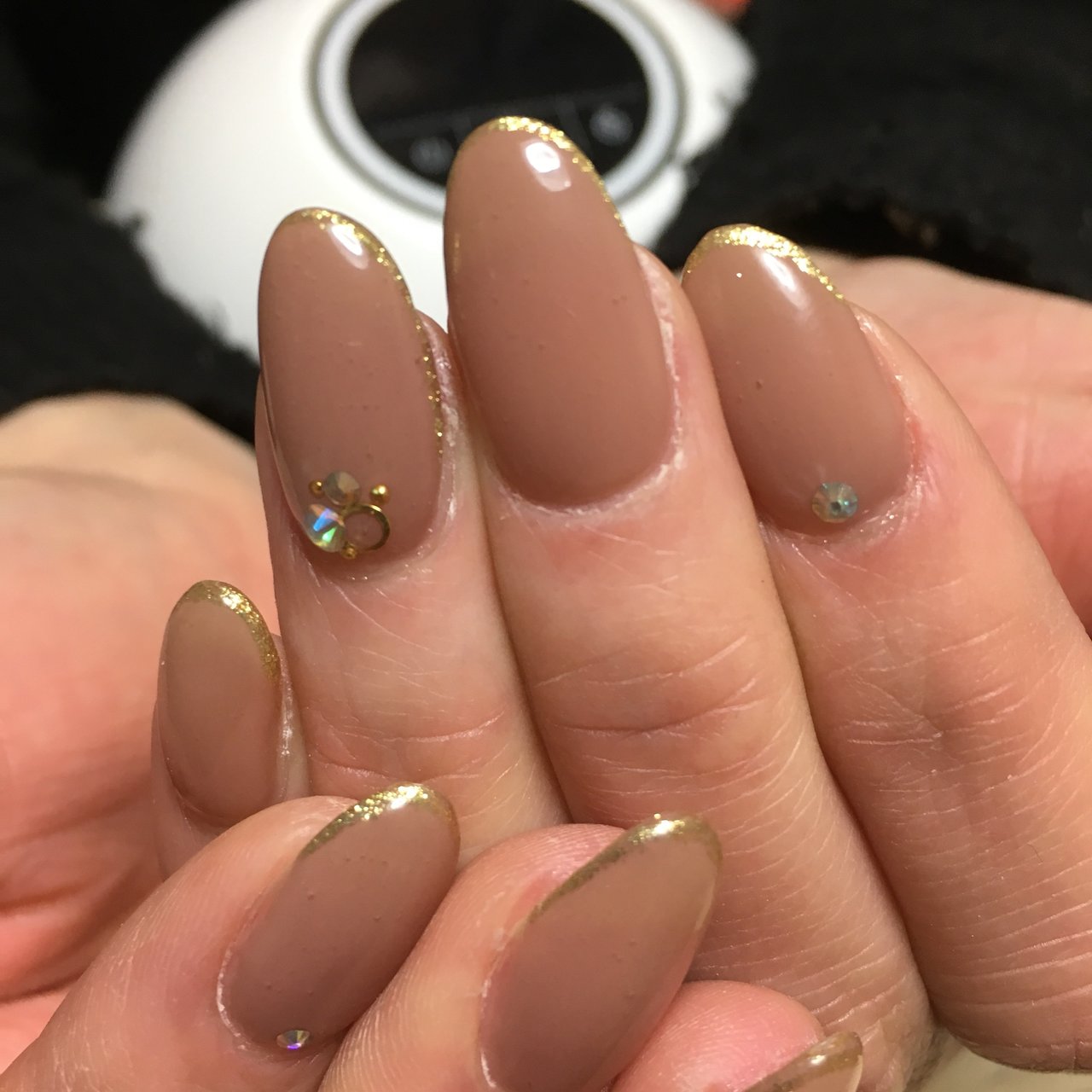 ハンド ラメ ワンカラー ビジュー ロング Clover Nailのネイルデザイン No 212 ネイルブック