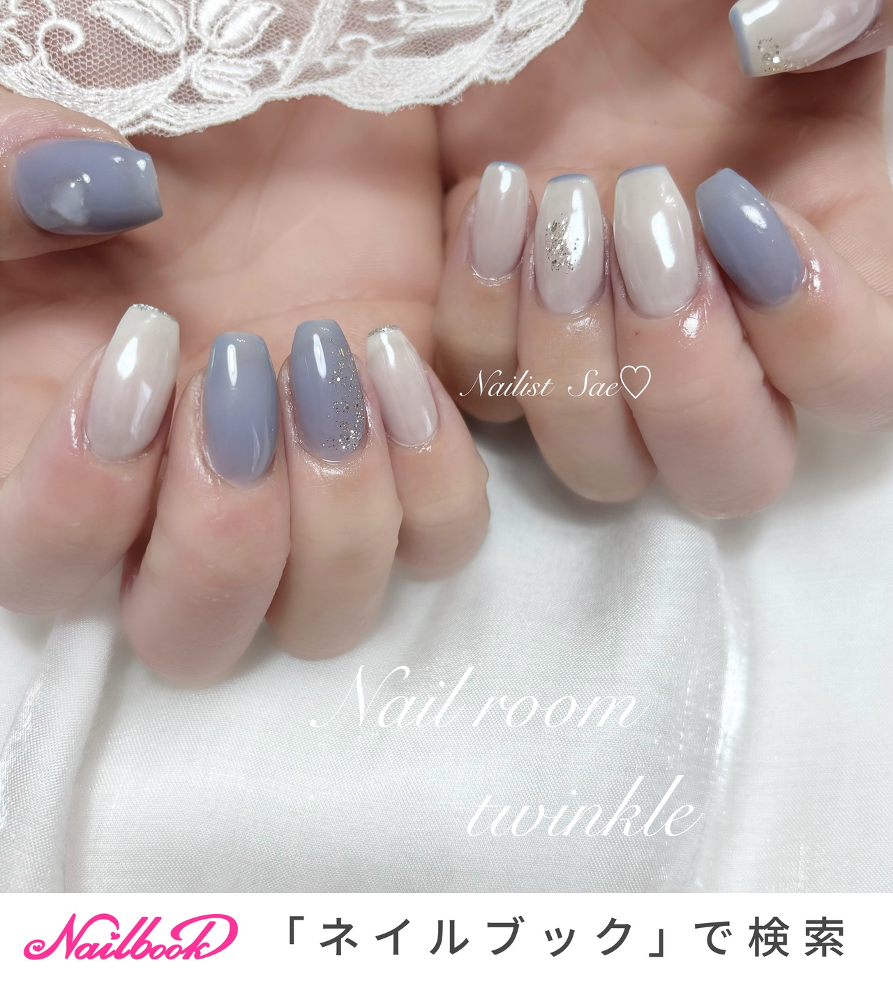 ホワイト(白)/量産型ネイルのネイルデザイン｜ネイルブック