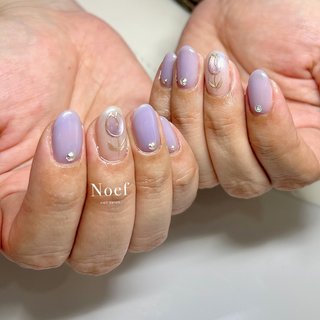 おすすめ順｜パープル(紫)/チューリップネイルのネイルデザイン 