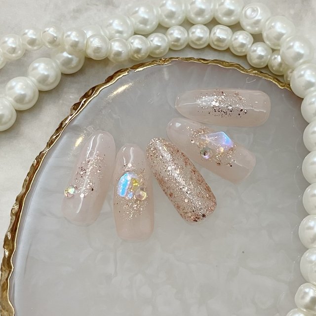 2026最新】うるうるちゅるんな透明感♡氷ストーンネイル|人気ネイル