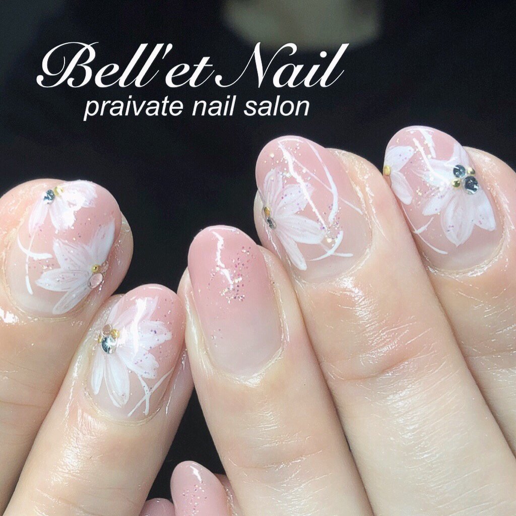 春 オフィス グラデーション フラワー ピンク Bell Et Nail ネイリストayacoのネイルデザイン No ネイルブック