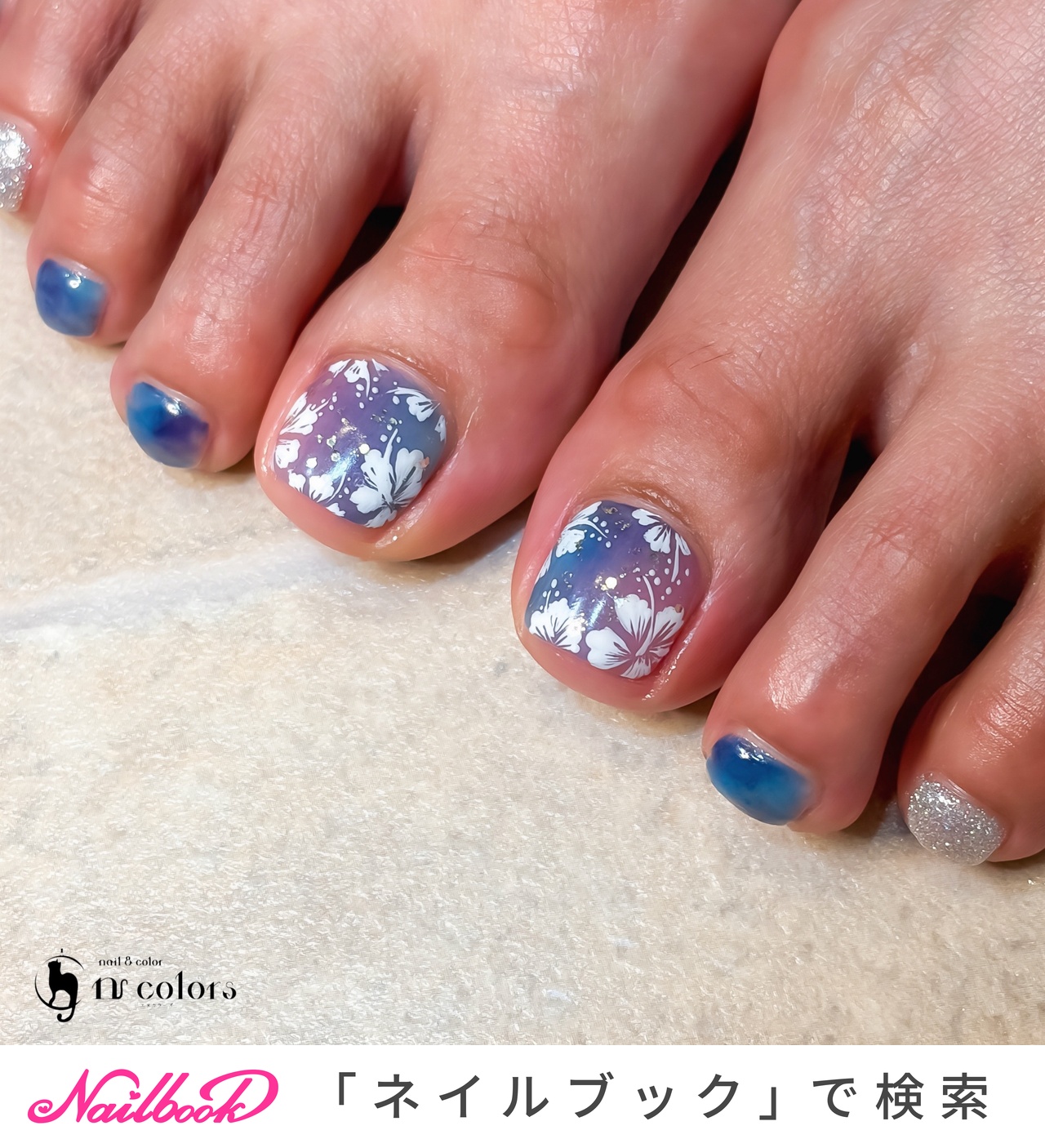 夏/梅雨/七夕/浴衣/フット - 仙台 n colors（エヌカラーズ）のネイル