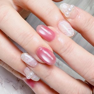 パール/レースのネイルデザイン｜ネイルブック