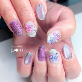 フラワー/ミラーのネイルデザイン｜ネイルブック