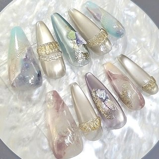 シェル/マグネットのネイルデザイン｜ネイルブック