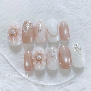 成人式/フラワーのネイルデザイン｜ネイルブック