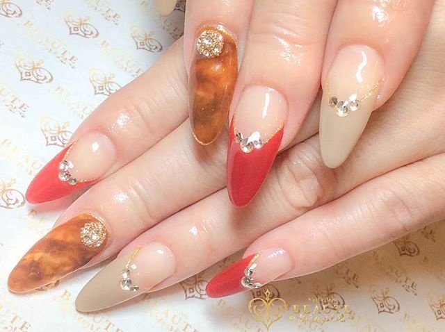 秋 冬 デート 女子会 ハンド Nailsalonbeauteのネイルデザイン No ネイルブック