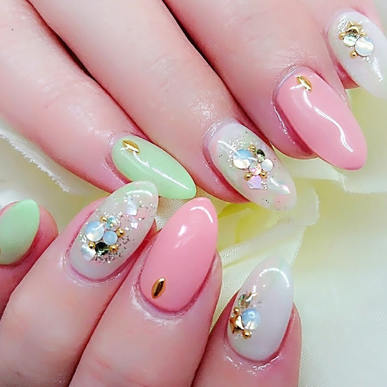 春 オフィス 女子会 ハンド ワンカラー Nail Salon Shellのネイルデザイン No ネイルブック