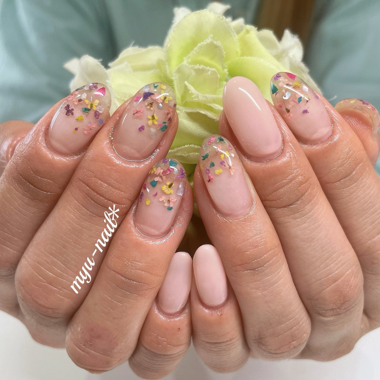 籐・ラタンのネイルピンク色のラック 春/夏/デート/女子会/ワンカラー - private-salon-myu-nailのネイル