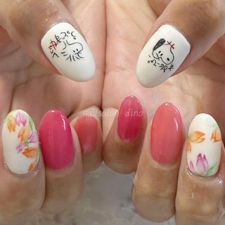 チューリップネイルのネイルデザイン｜ネイルブック