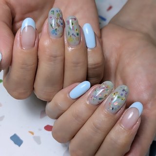 ドライフラワーネイルのネイルデザイン｜ネイルブック