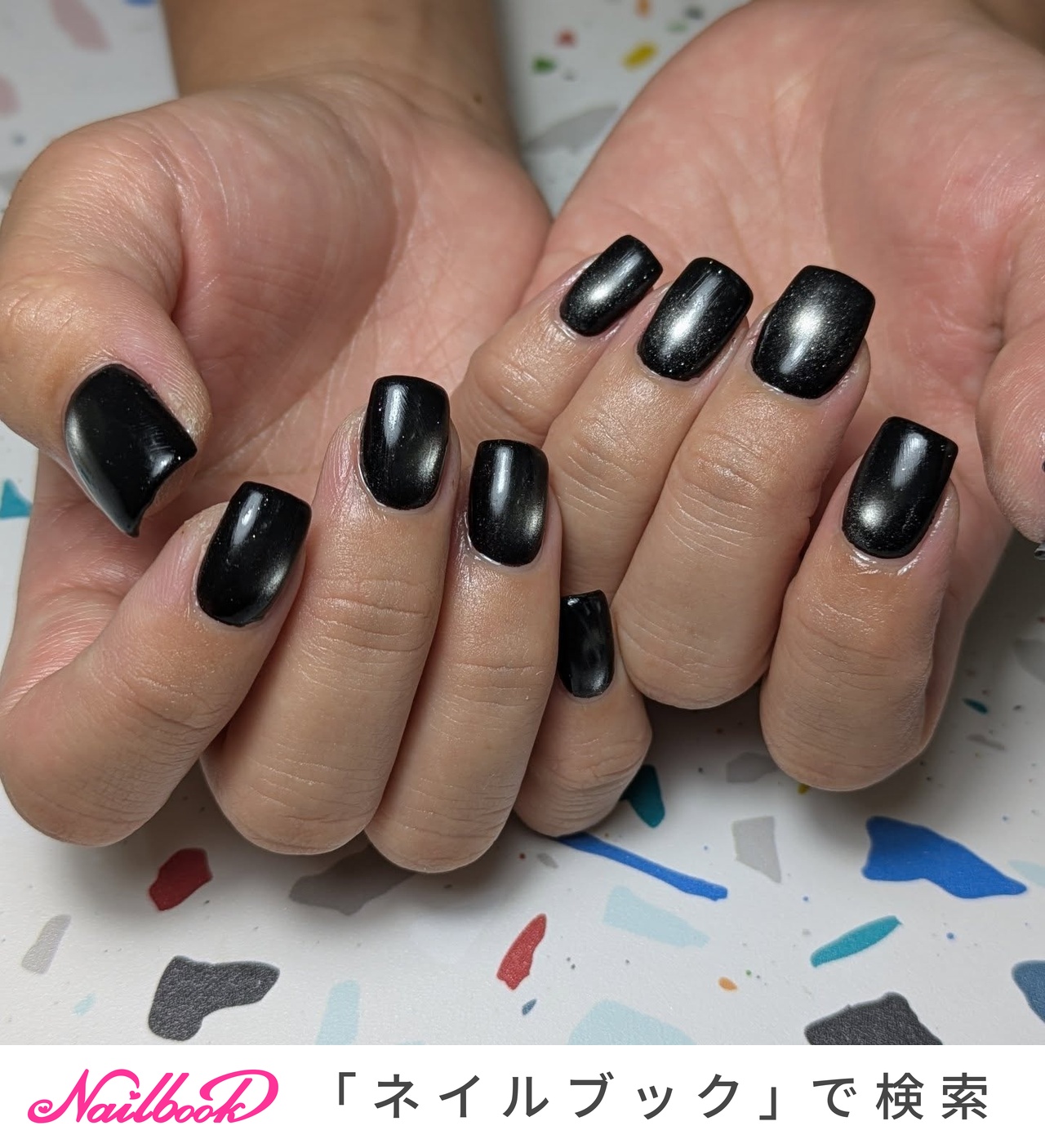 黒ネイルデザインのネイルデザイン｜ネイルブック