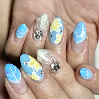 マーメイド/ホワイト/シルバーのネイルデザイン｜ネイルブック