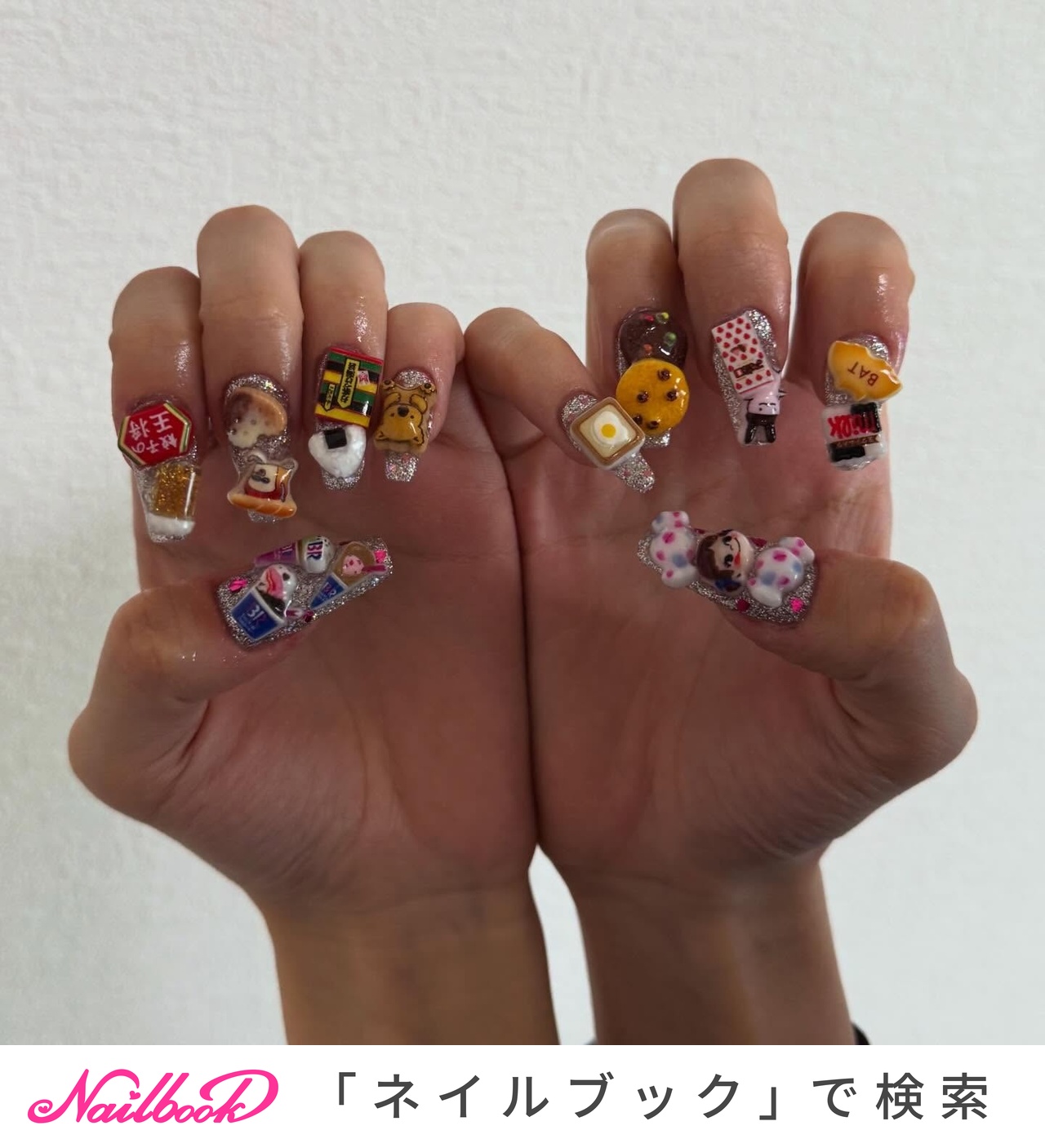 ネイルパーツセット 多彩なデザイン カラフル(レインボー)/#パーツネイルのネイルデザイン｜ネイルブック