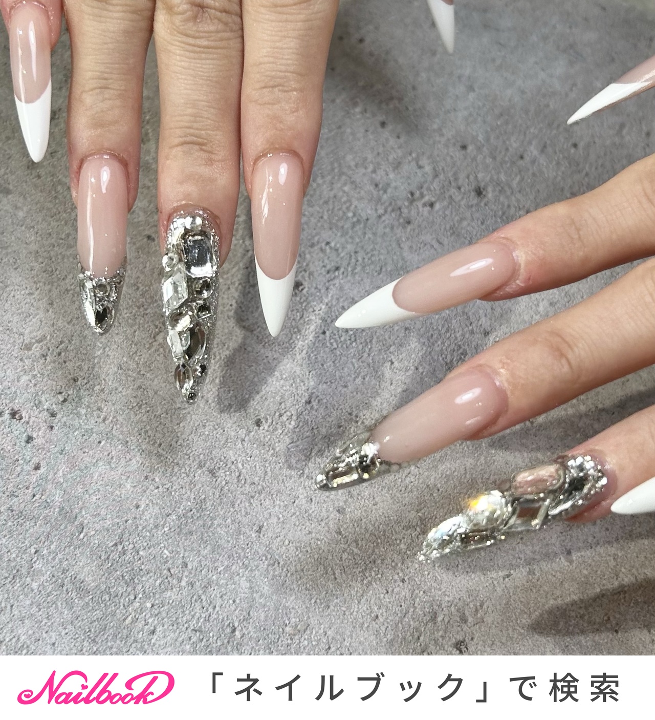 フレンチネイル(フレンチ)/#埋め尽くしのネイルデザイン｜ネイルブック