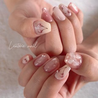 マグネット/クリア/さくらんぼのネイルデザイン｜ネイルブック