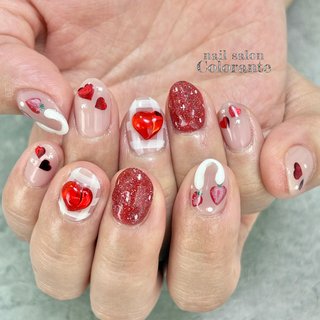 手が綺麗に見えるネイル/夏/オールシーズン/ハンド/ビジュー - nail