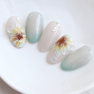 人気順｜浴衣/ひまわりのネイルデザイン｜ネイルブック