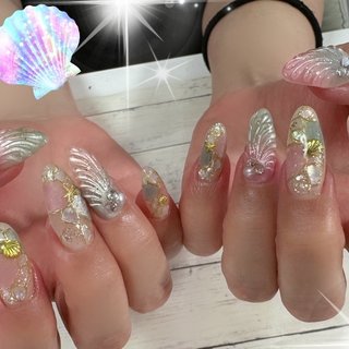 2026年】新着順｜#貝殻パーツのネイルデザイン｜ネイルブック