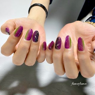 グリーン(緑)/黒のネイルデザイン｜ネイルブック