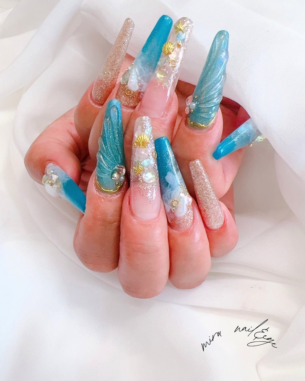 格安Ez-Flow イージーフロウ スカルプチュアセット ネイルアート ハンド/スカルプチュア - 姫路 miru nail&eyeのネイルデザイン[No
