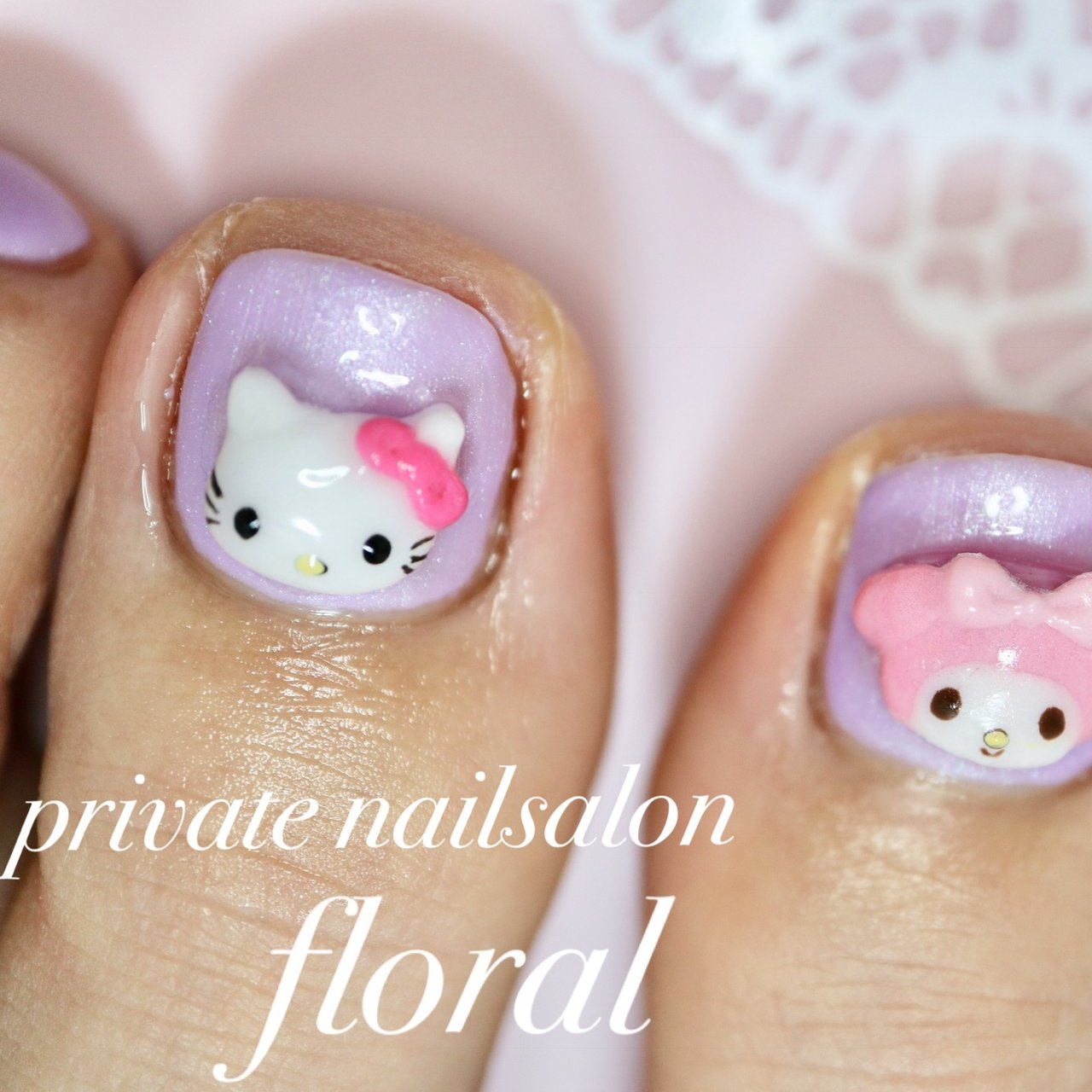 オールシーズン リゾート パーティー デート フット Private Nailsalon Floral M のネイル デザイン No ネイルブック